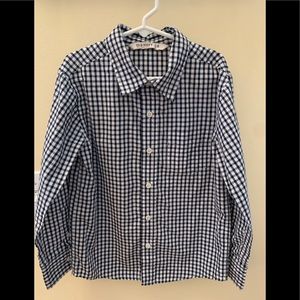 Boys, Small, Blue/White Check Button Down